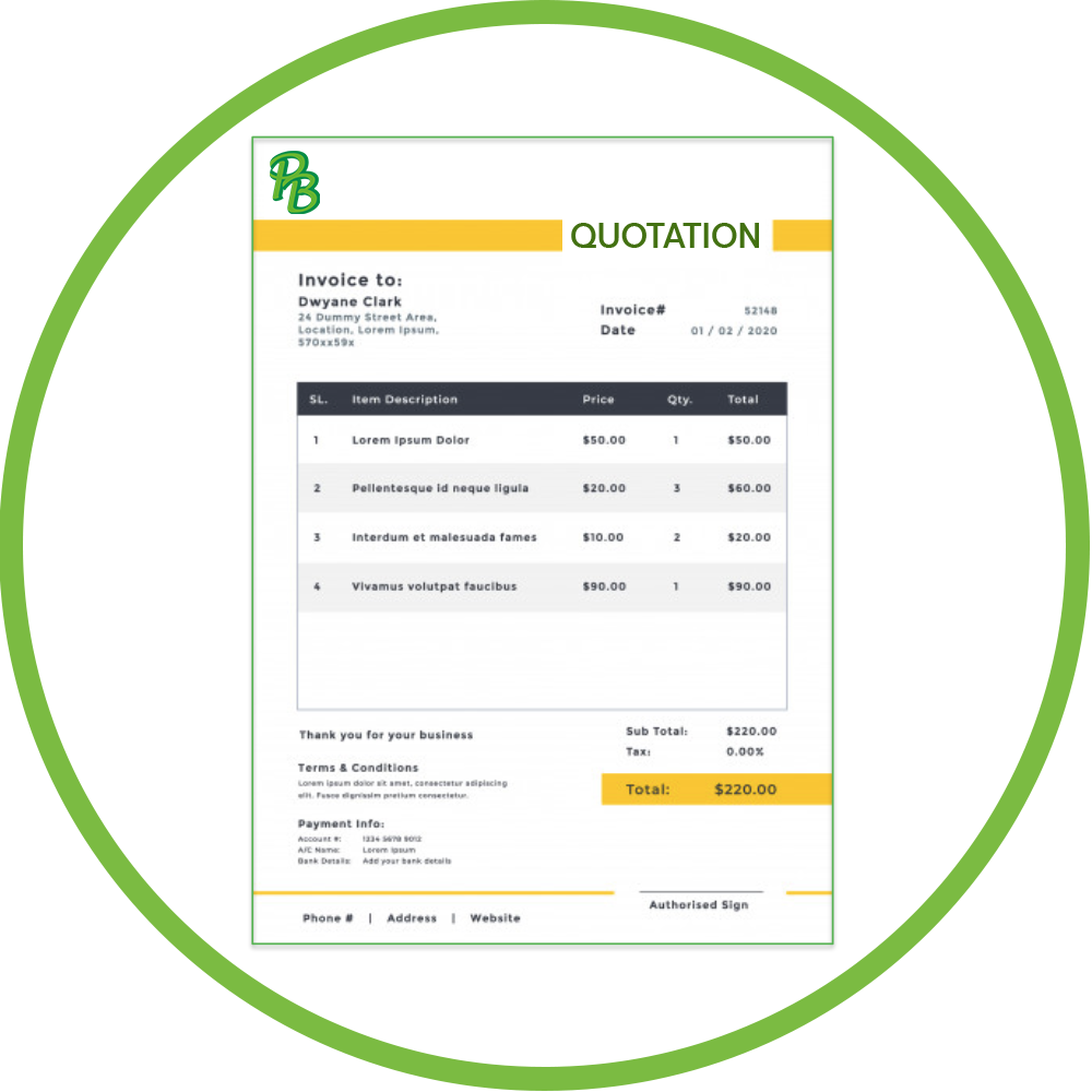 2. รับใบเสนอราคาจากทีมงาน PB Propack